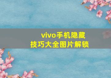 vivo手机隐藏技巧大全图片解锁