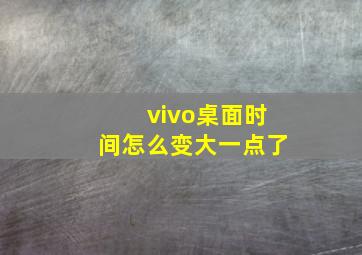 vivo桌面时间怎么变大一点了