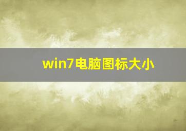 win7电脑图标大小