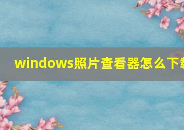 windows照片查看器怎么下载