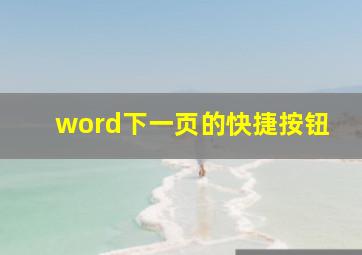 word下一页的快捷按钮