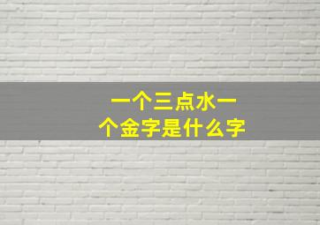 一个三点水一个金字是什么字