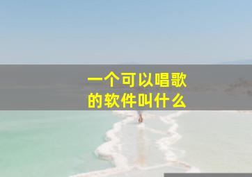 一个可以唱歌的软件叫什么