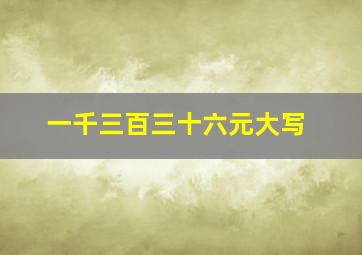 一千三百三十六元大写