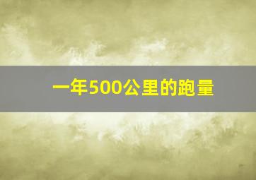 一年500公里的跑量