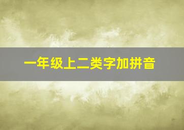 一年级上二类字加拼音