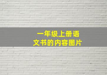 一年级上册语文书的内容图片