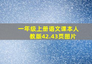 一年级上册语文课本人教版42.43页图片