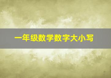 一年级数学数字大小写