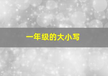 一年级的大小写