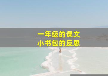 一年级的课文小书包的反思