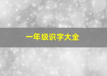 一年级识字大全