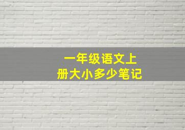 一年级语文上册大小多少笔记