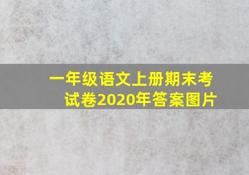 一年级语文上册期末考试卷2020年答案图片