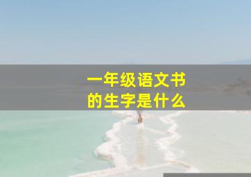 一年级语文书的生字是什么