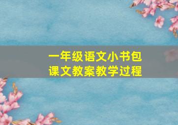 一年级语文小书包课文教案教学过程