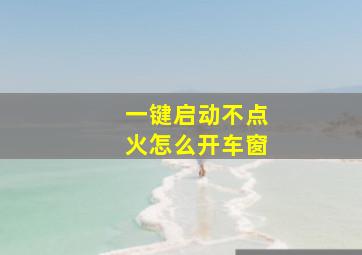 一键启动不点火怎么开车窗