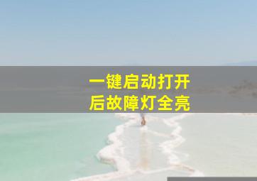 一键启动打开后故障灯全亮