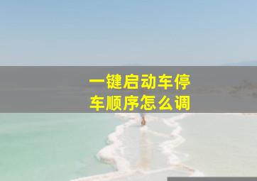 一键启动车停车顺序怎么调