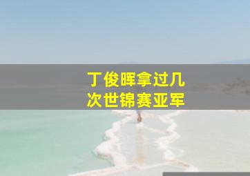 丁俊晖拿过几次世锦赛亚军