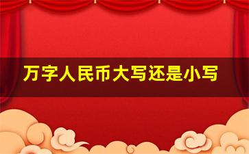 万字人民币大写还是小写