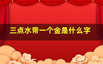 三点水带一个金是什么字