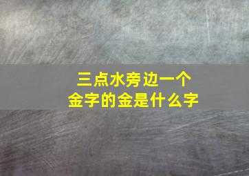 三点水旁边一个金字的金是什么字