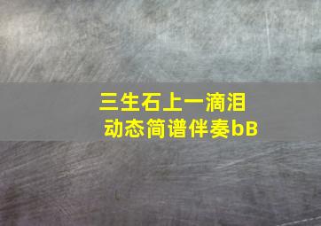 三生石上一滴泪动态简谱伴奏bB