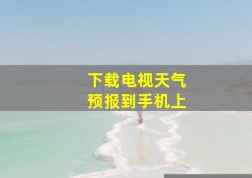 下载电视天气预报到手机上