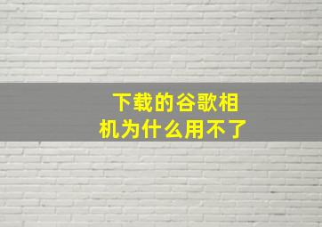 下载的谷歌相机为什么用不了