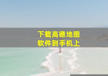 下载高德地图软件到手机上