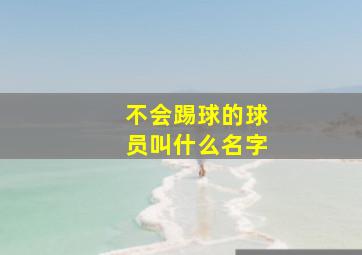 不会踢球的球员叫什么名字