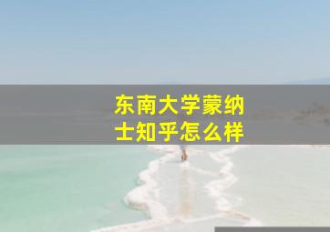 东南大学蒙纳士知乎怎么样