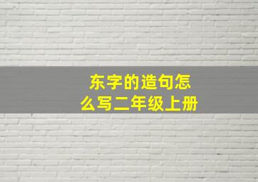 东字的造句怎么写二年级上册