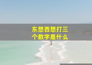 东想西想打三个数字是什么