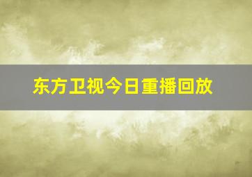 东方卫视今日重播回放