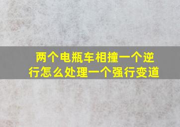 两个电瓶车相撞一个逆行怎么处理一个强行变道