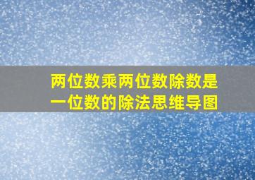 两位数乘两位数除数是一位数的除法思维导图