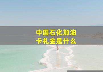 中国石化加油卡礼金是什么