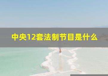 中央12套法制节目是什么