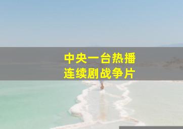 中央一台热播连续剧战争片