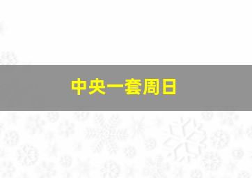 中央一套周日