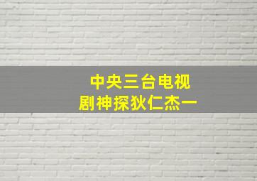 中央三台电视剧神探狄仁杰一