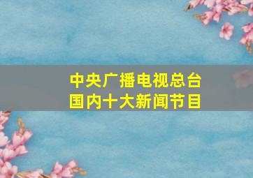 中央广播电视总台国内十大新闻节目