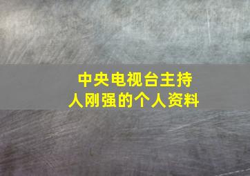 中央电视台主持人刚强的个人资料