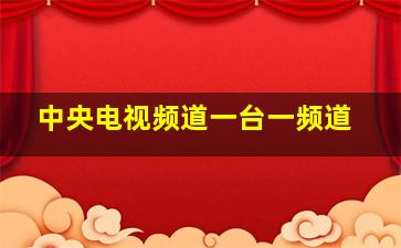 中央电视频道一台一频道