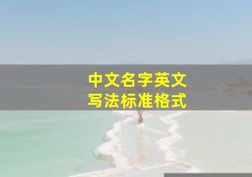 中文名字英文写法标准格式