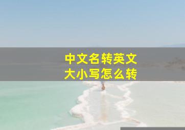 中文名转英文大小写怎么转