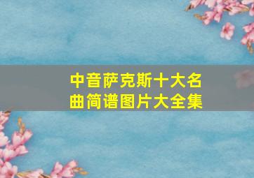 中音萨克斯十大名曲简谱图片大全集