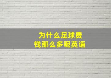 为什么足球费钱那么多呢英语